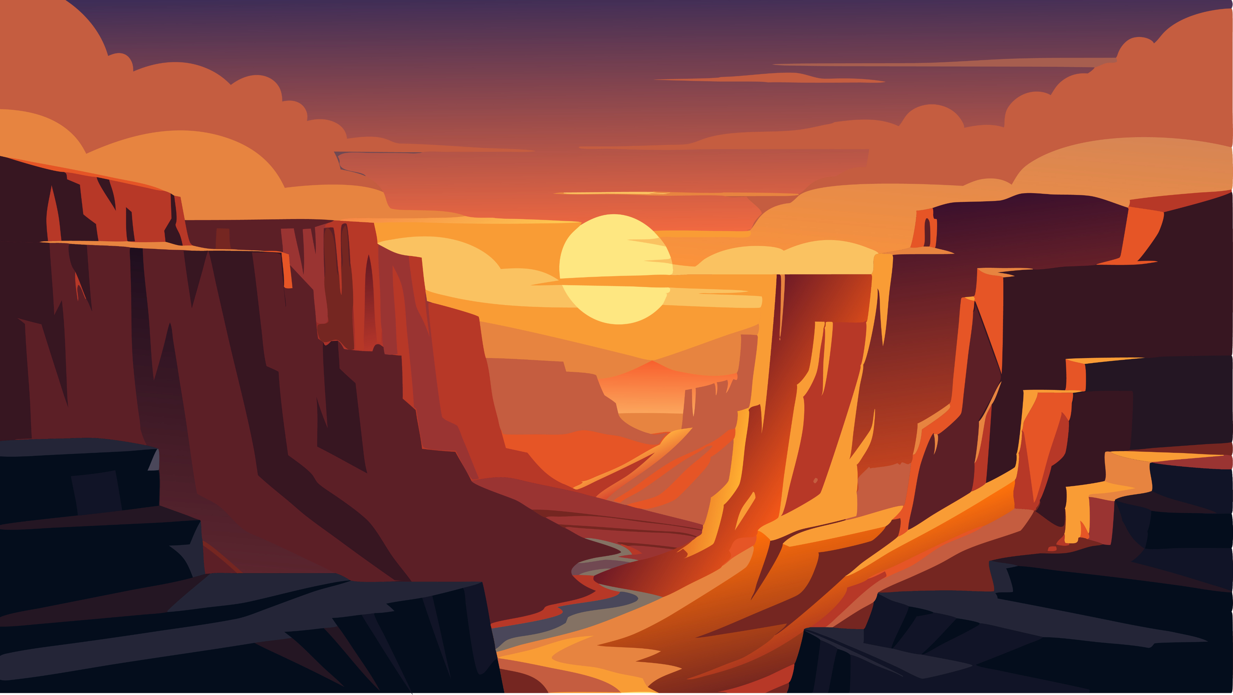 Canyon illustration video cover